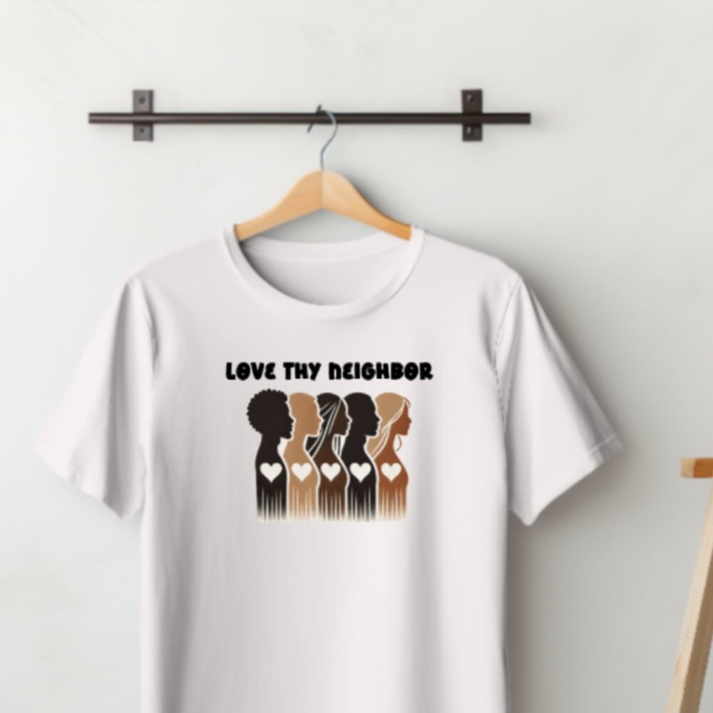 Love Thy Neighbor T-Shirt | Inspirational Quote Tee | Faith-Based Apparel | Gift